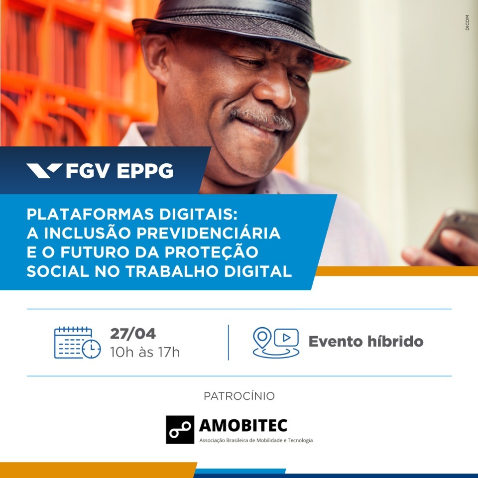 amobitec's tweet photo. Inscreva-se para o evento "A inclusão previdenciária e o futuro da proteção social no trabalho digital", promovido pela Amobitec em parceria com a EPPG/FGV, que irá ocorrer no dia 27/04/22: https://t.co/bLb9Cs911x https://t.co/98OW373bqQ