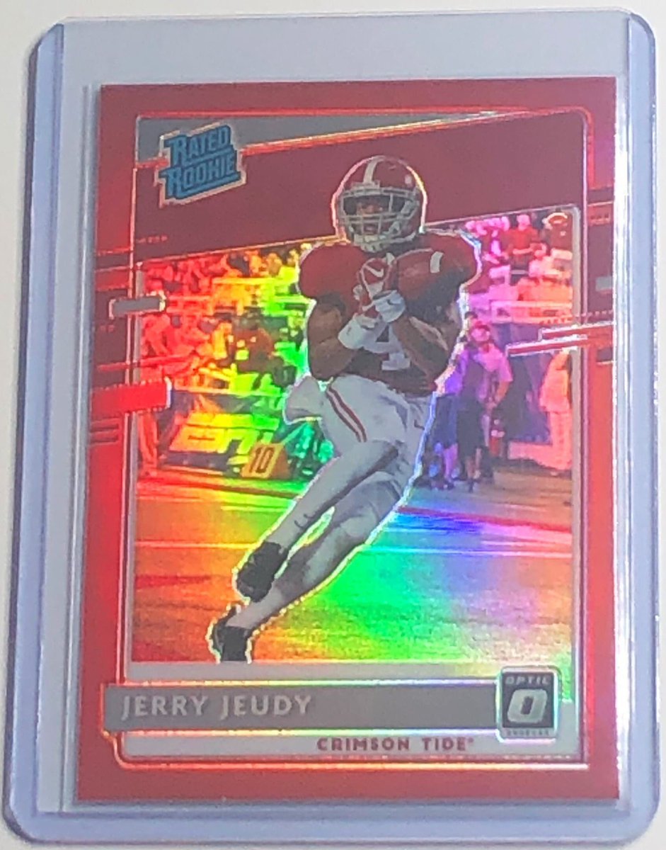 Excited to share the latest addition to my #etsy shop: Jerry Jeudy 2020 Holo Donruss Optic Chronicles Draft Picks Rookie Card #2 Panini Denver Broncos Rated Rookie Red Prizm Crimson Tide https://t.co/jo9HLSQX12 #jerryjeudy #rookie #rookiecard #ratedrookie #panini #nfl https://t.co/beQ5w22JTw