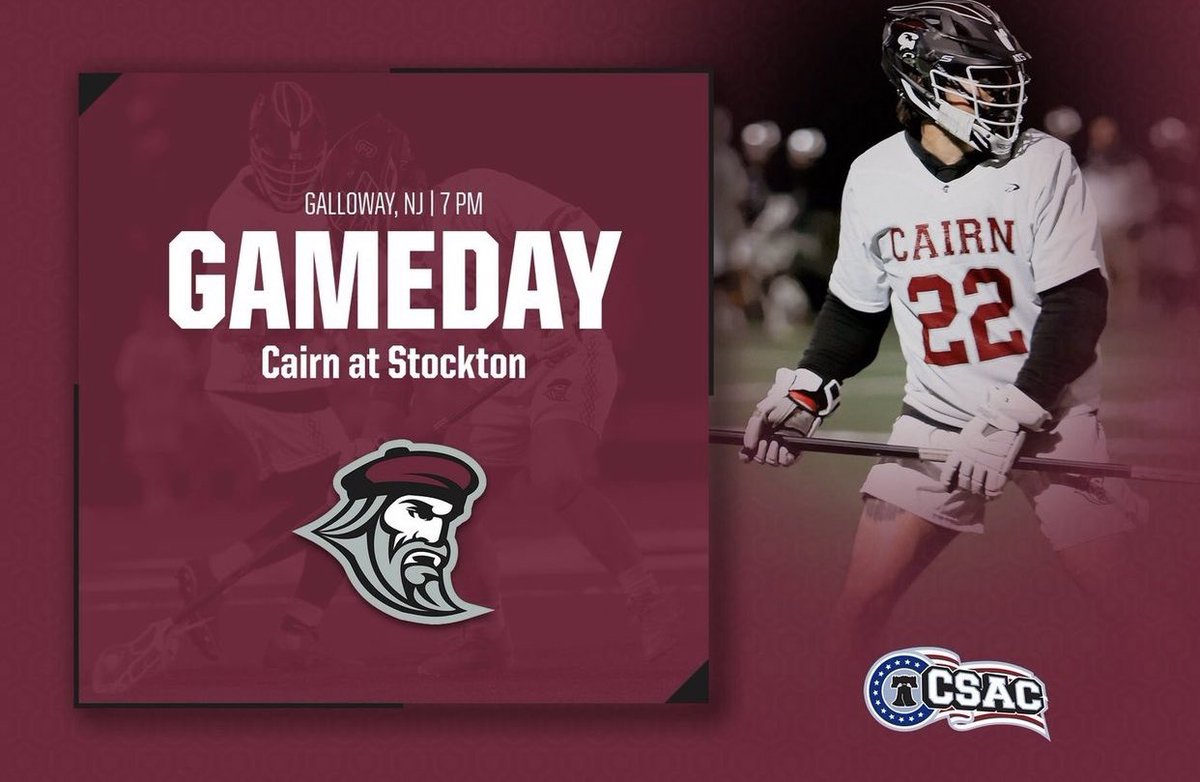 GAMEDAY! 

🗓 April 20,2022
🆚 Stockton University
🕖 7:00 PM
📍 Galloway, NJ
📺 cairnhighlanders.com

#AndThenSome #FAMILY #BrickByBrick #GoCairn #CairnMLax