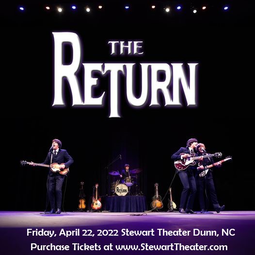 DunnTourism1's tweet photo. Second concert of the week is The Return: A Tribute to the Beatles! Making up for their snowed out show they are ready to get you twisting and shouting with the greatest hits from The Beatles. You can buy tickets at https://t.co/FWzEP0kGXB #FunInDunn https://t.co/9GOwNylnug