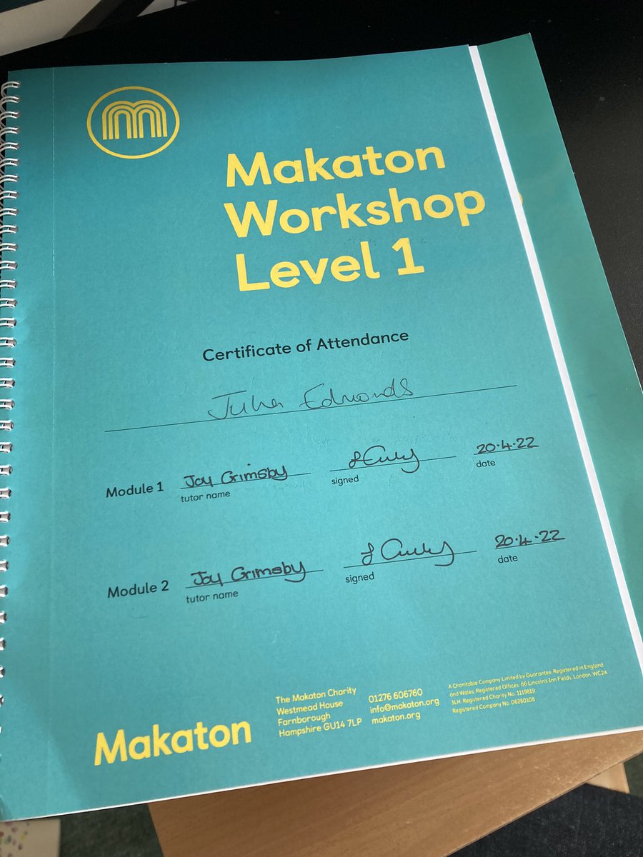 Absolutely first class training today. <a href="/MakatonCharity/">The Makaton Charity</a> #makaton #mysSLTday