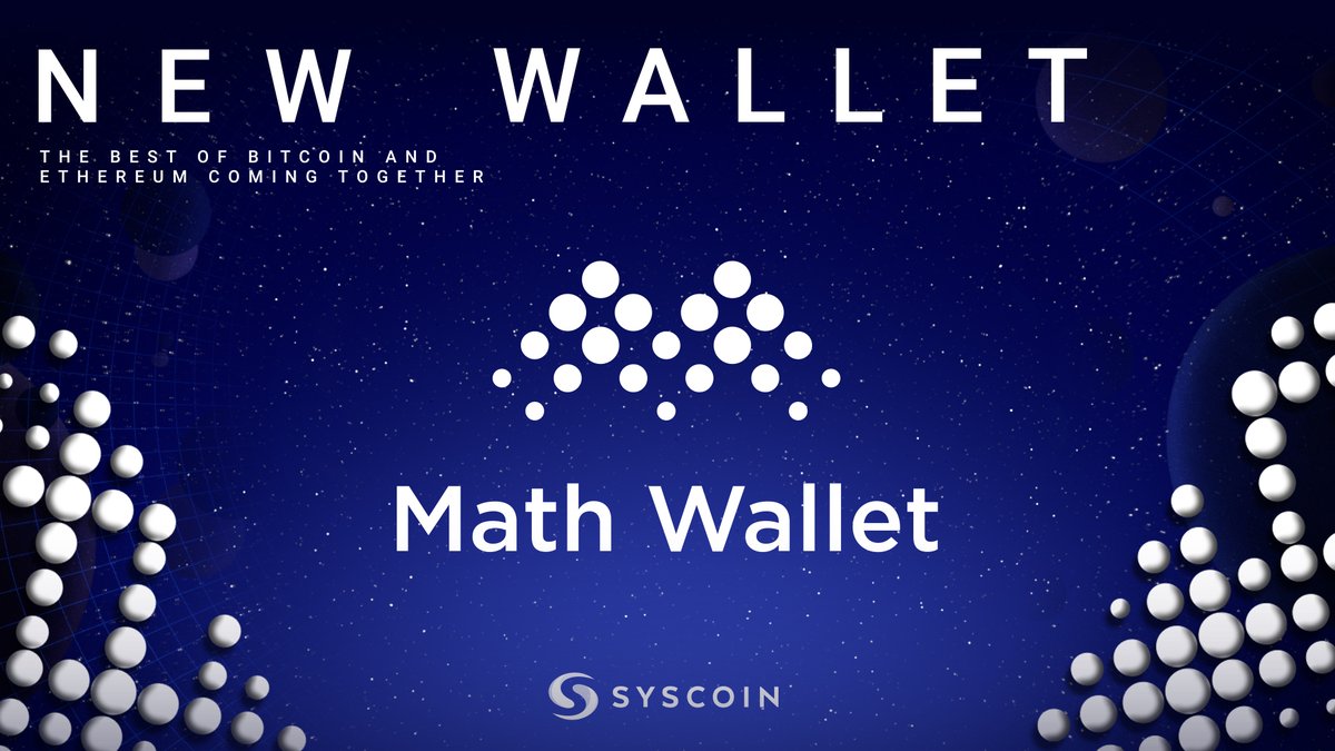 $SYS #NEVM is now supported by <a href="/MathWallet/">MathWallet</a> 5! 

Access dApps like <a href="/PegasysDEX/">Pegasys Community</a> and more directly in your mobile MathWallet.

#MathWallet is a non-custodial #Web3 wallet supporting over 100 public blockchains.

iPhone, Android, Chrome &amp; Web

Get it here:
mathwallet.org