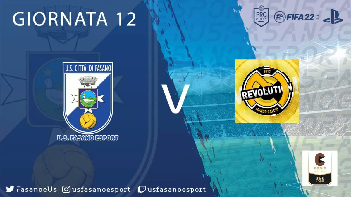 #MatchDay 🏟️

🏆 <a href="/VPG_Italy/">VPG Italy</a> Serie B
📅 2° Giornata
⏰ 22:20
🆚 <a href="/B4N_ENEMY/">B4N ENEMY</a>

🏆 <a href="/PGS_ITALY/">PGS ITALY</a> Serie C
📅 12° Giornata
⏰ 22:40
🆚 @MC__Revolution

👉🏻 twitch.tv/proclublives