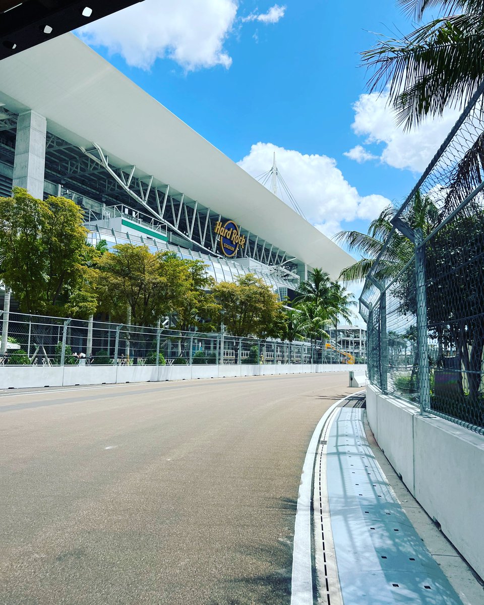 Just had a walk round the track and I’ve not seen anything like it… this one will be insane. #f1 #miami #miamigp