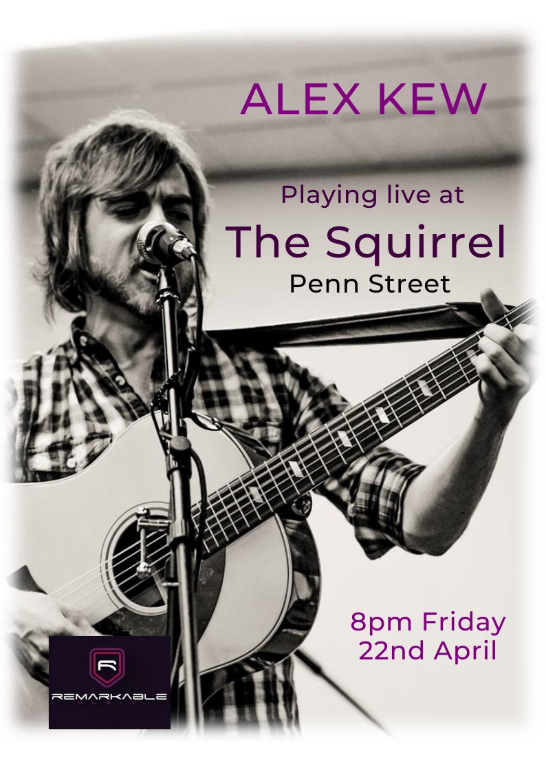 Playing live this Friday 22nd April from 8pm we welcome back Alex Kew, such a talent!