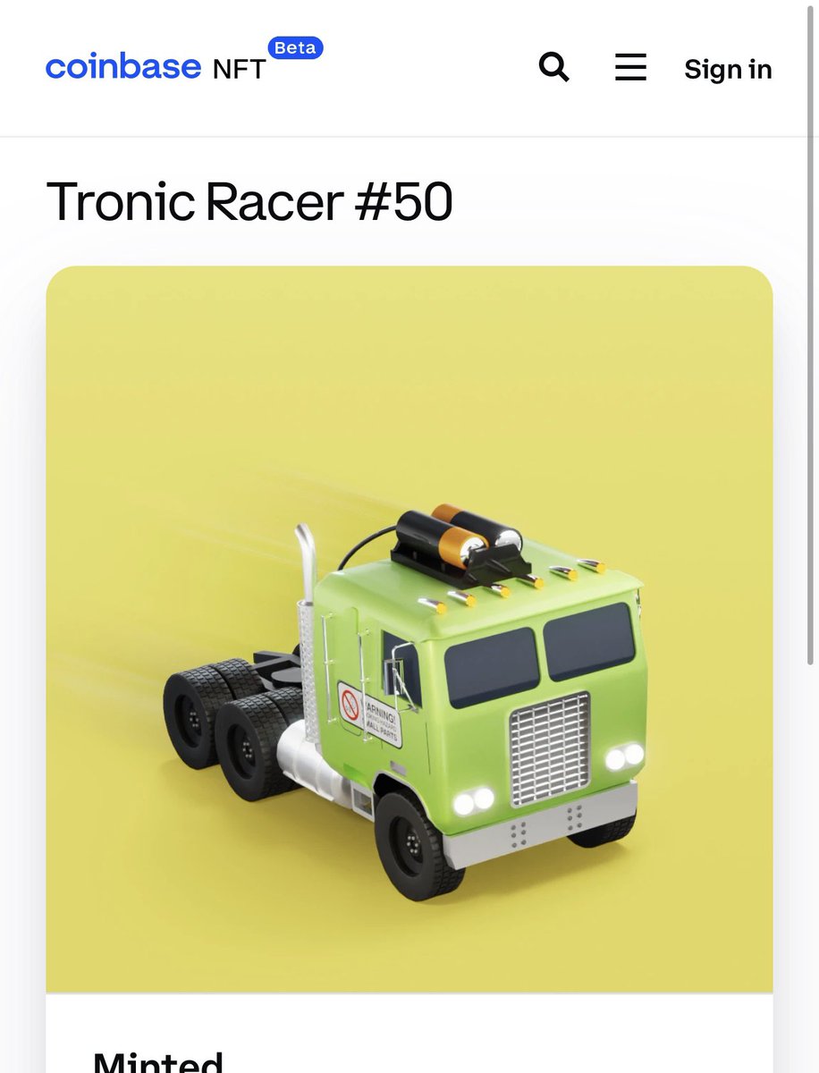 Love to see the racers on @Coinbase_NFT