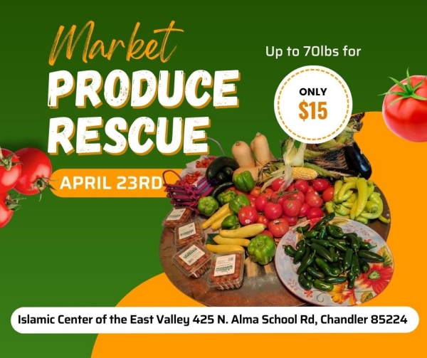 borderlandfb's tweet photo. Sat, 4/23 Islamic Center of the East Valley - 425 N. Alma School Rd., Chandler 85224, $15 up to 70 Lbs, Hrs: 7-10:00AM

#share #volunteer #borderlandsmarket #borderlandsproducerescue #rescuedproduce 
 #driveupandtakeaway #produceonwheelswithoutwaste  #sustainability https://t.co/a4hEDmrreu