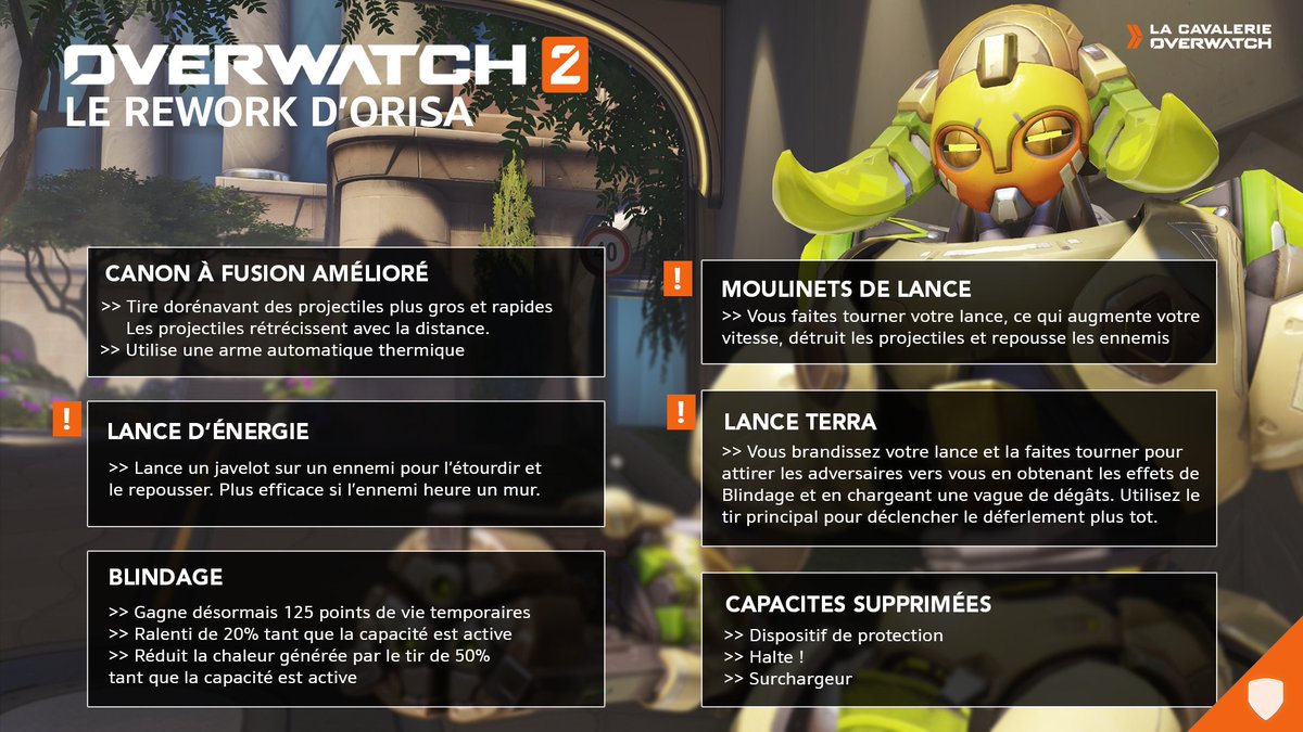 Un tout nouveau kit d'armes et de capacités pour Orisa arrive sur #Overwatch2 (en français) 🛡️