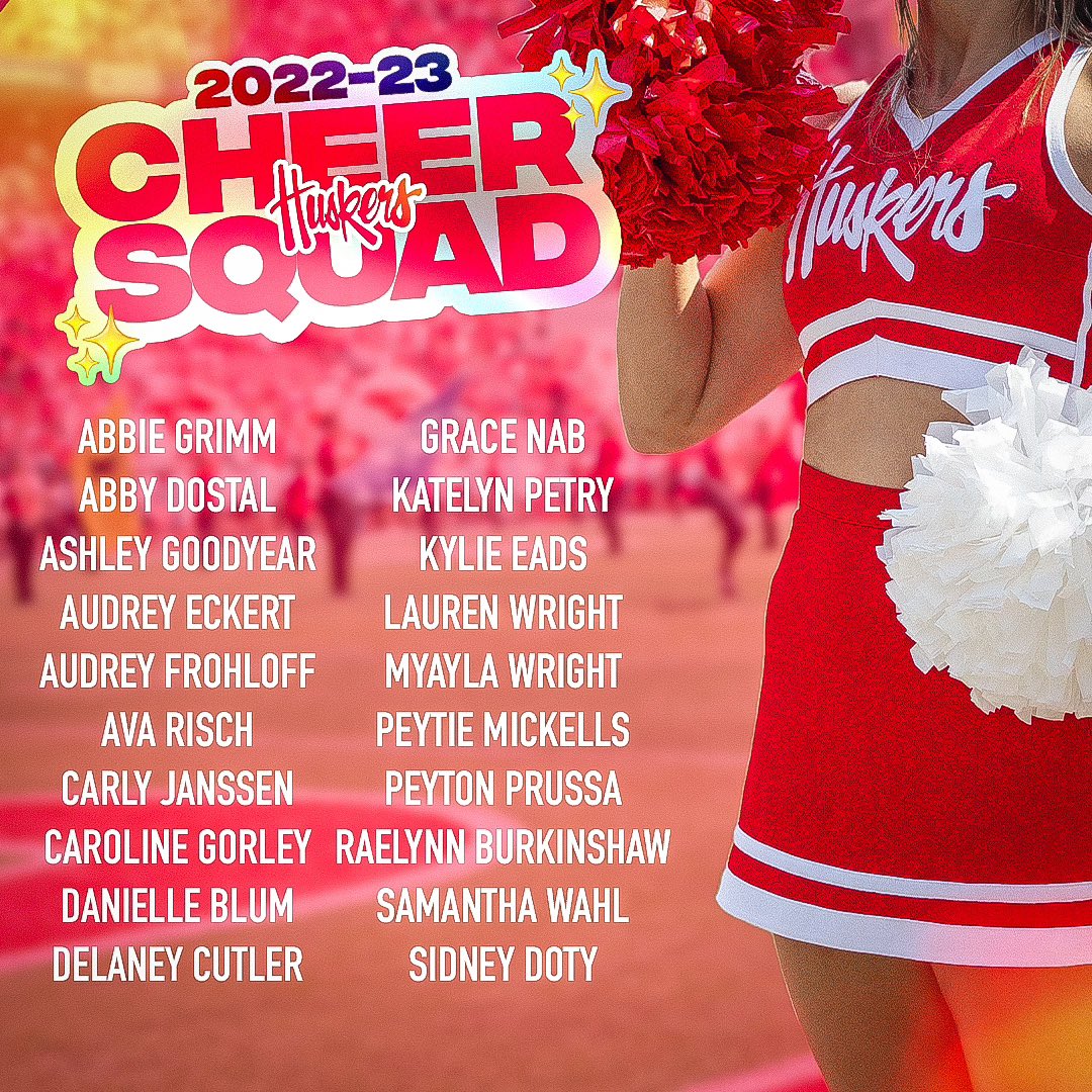 They’re heeeeerre 😁 

Congratulations to new members of the 2022-23 Husker Cheer Squad!

Interested in joining the team? Email Coach Erynn for more info 📧 #GBR