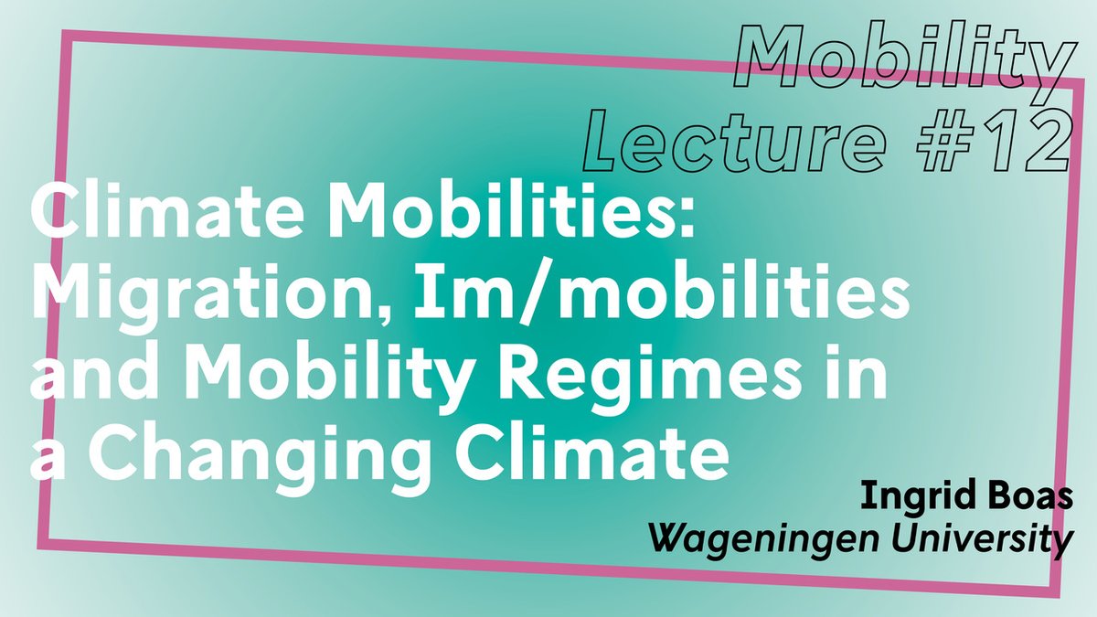 MobilityStudies's tweet photo. #MobilityLecture coming up!
One week until Ingrid Boas speaks on #ClimateMobilities! Join us in-person at @univienna or online April 28, 6pm UTC+2.
🔍 https://t.co/W3XATMokLc https://t.co/meomJQ3PqJ