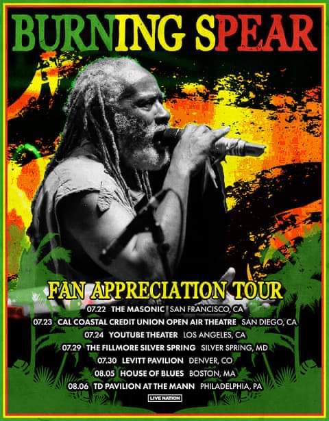 Some Burning Spear US Tour dates have been announced today. A 4/20 Treat! #BurningSpear #Spear #tourdates #OnTour #reggae #FanAppreciation #SummerReggae #LiveMusic #420friendly #420blazeit 🔥 🙏🏾