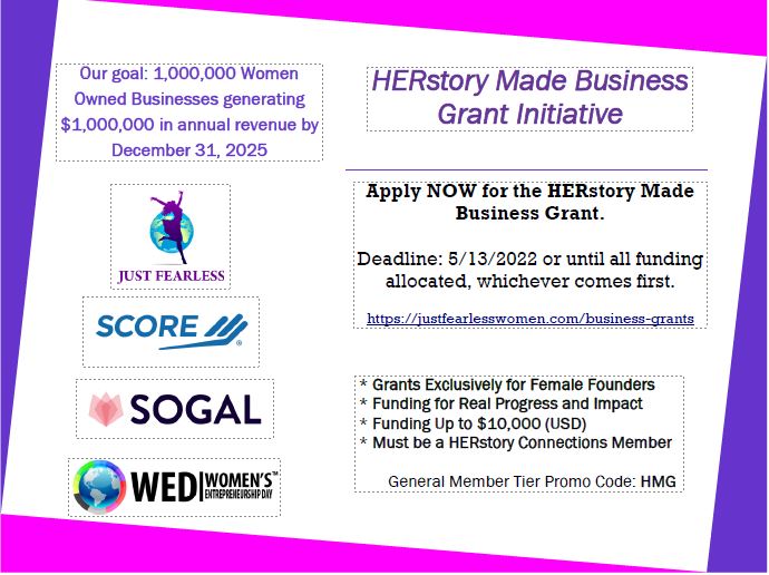 Need a $10,000 business grant, apply to HERstory connections. PARO is proud to partner with this global female founders fund to increase the grant and venture capital going to women worldwide. 
Apply now limited space or until May 13, 2022 or until all funds allocated.
