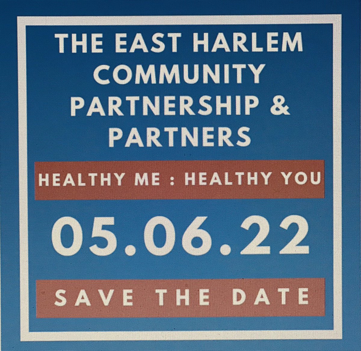Join our “Healthy ME - Healthy YOU” outdoor #health fair on Friday, May 6! Community Garden: 237 East 104 Street. 10 am - 2 pm. Lots of info, blood pressure & other tests. KN95 masks. Singing bowls for relaxation & healthy snacks & giveaways! #EastHarlem @unionsettlement