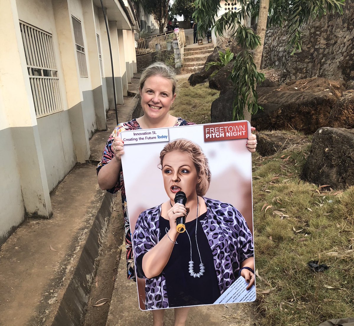 What a presentation! Thanks so much Francis and team <a href="/fsgthird/">Francis Stevens George</a> for the larger than life portrait! Good luck to everyone for <a href="/FreetownPitch/">Freetown Pitch Night</a> #FreetownPitchNight #SierraLeone