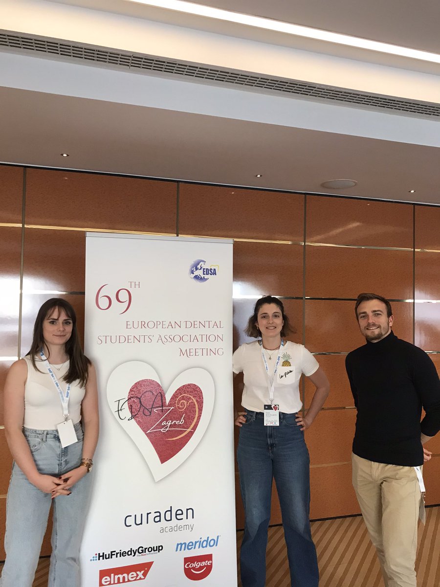 Charlotte_EDSA's tweet photo. A first day at @edsaweb ‘s 69th congress in Zagreb full of amazing information. The French delegation is proud to represent France at this Spring Meeting🌏
✨Public health 
✨Internal affairs 
✨Research 
✨Voting on motions https://t.co/0HVNH0XYDb