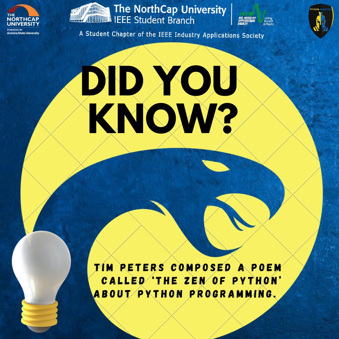 pythonwarriors_'s tweet image. Did you know …..?
Like and share with your friends and follow for daily updates✨✨
#python #pythonprogramming #ncu #ieee #ieeeias