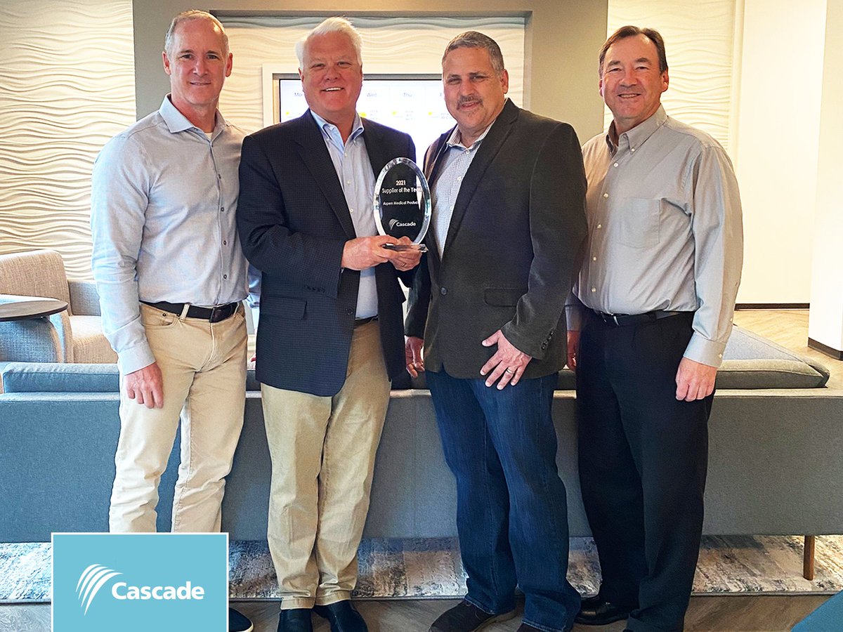 We're pleased to announce that we've received the Supplier of the Year Award from @cascadeortho for the third time! This award serves as a testament to our robust customer service, on-time delivery, operational infrastructure, and commitment to quality.