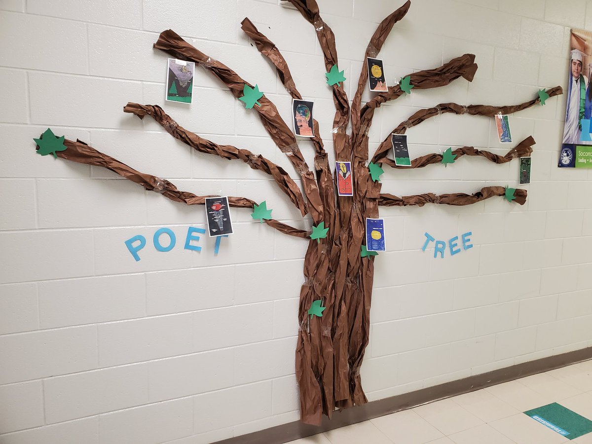 SBrandon_MMS's tweet photo. Bring your original poems to the Library! I'd love to add them to our Moose Poet-Tree! Thank you @VeronicaH_MMS for bringing our first poems for the tree! #TeamSISD #SISDLibraries #SISD_READS #MHSLibrarians #RAMS_READ https://t.co/Ej0kXKdjw7