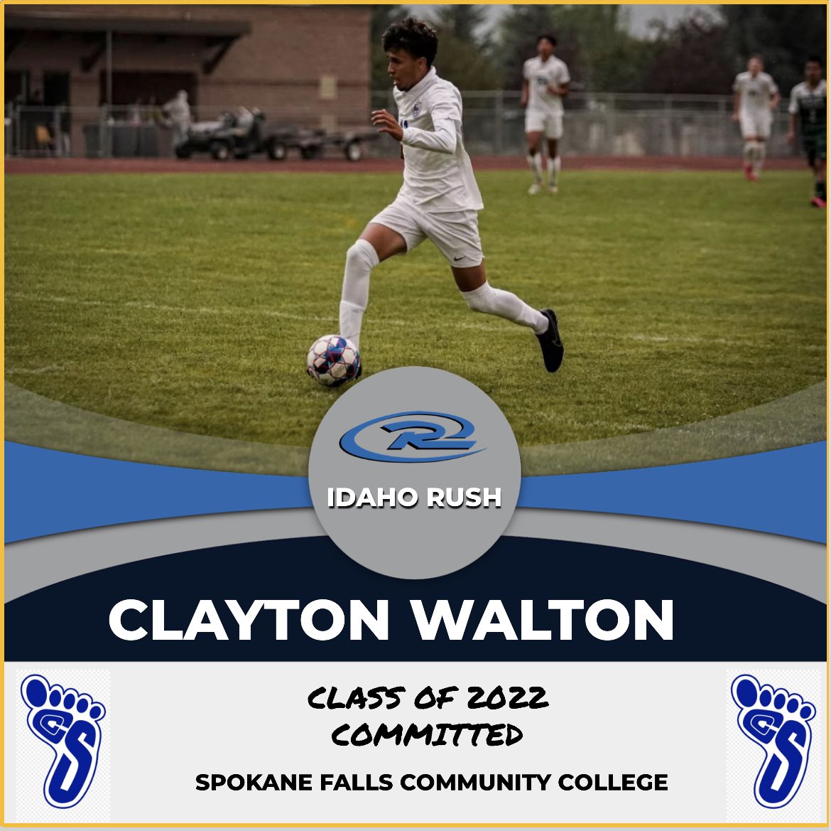 CONGRATULATIONS Clayton Walton current 2004B Premier player on his commitment to play soccer @bigfootmsoccer next year
.
👨‍🎓Class of 2022 ⚽️ 
.
<a href="/rushsoccer/">Rush Soccer</a> <a href="/capellisport/">Capelli Sport</a> <a href="/ktvbhss/">KTVB HSSports</a> @bigfootmsoccer #congratulations