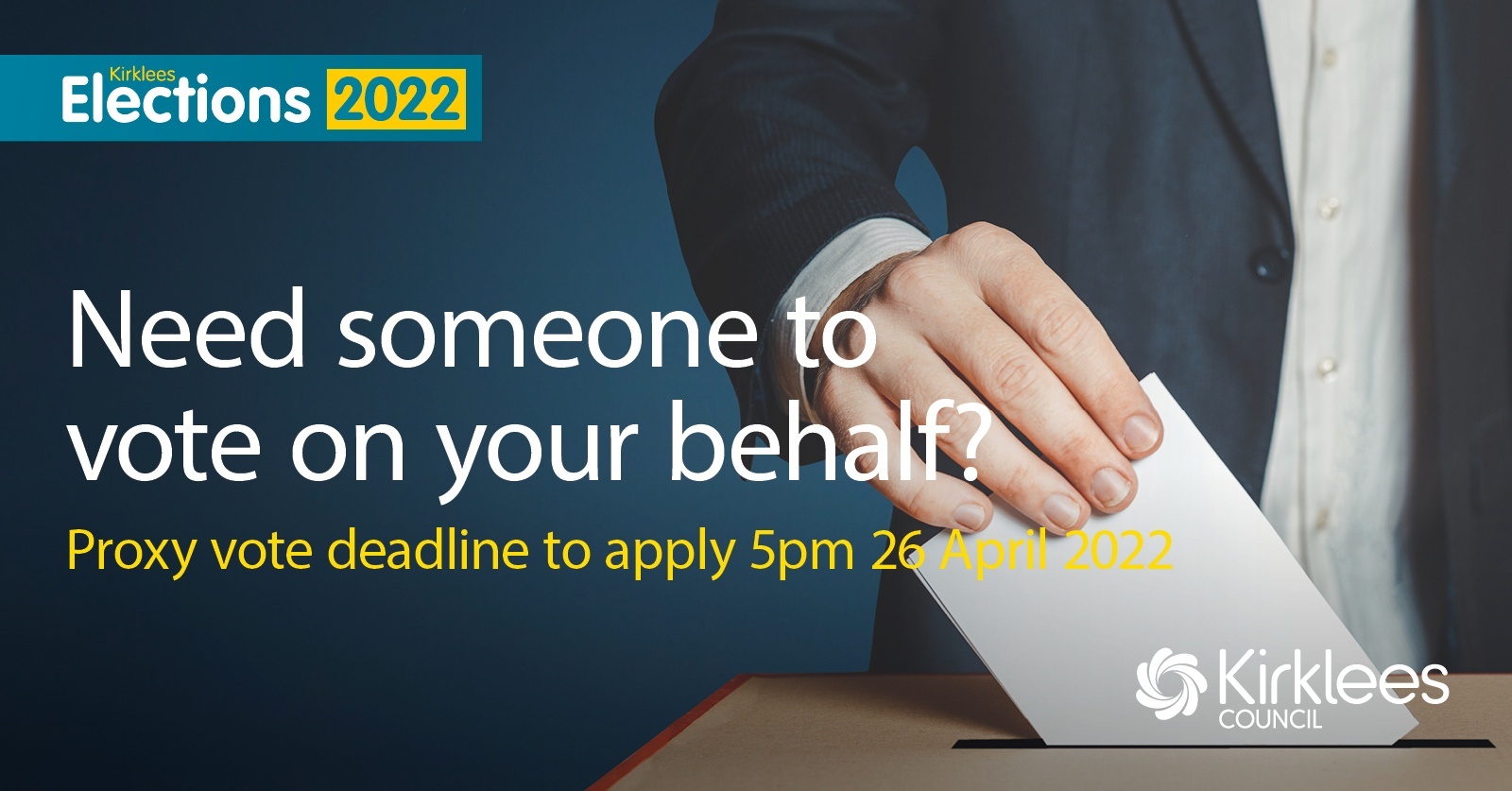 Kirklees Council on Twitter "It is now too late to apply to vote by