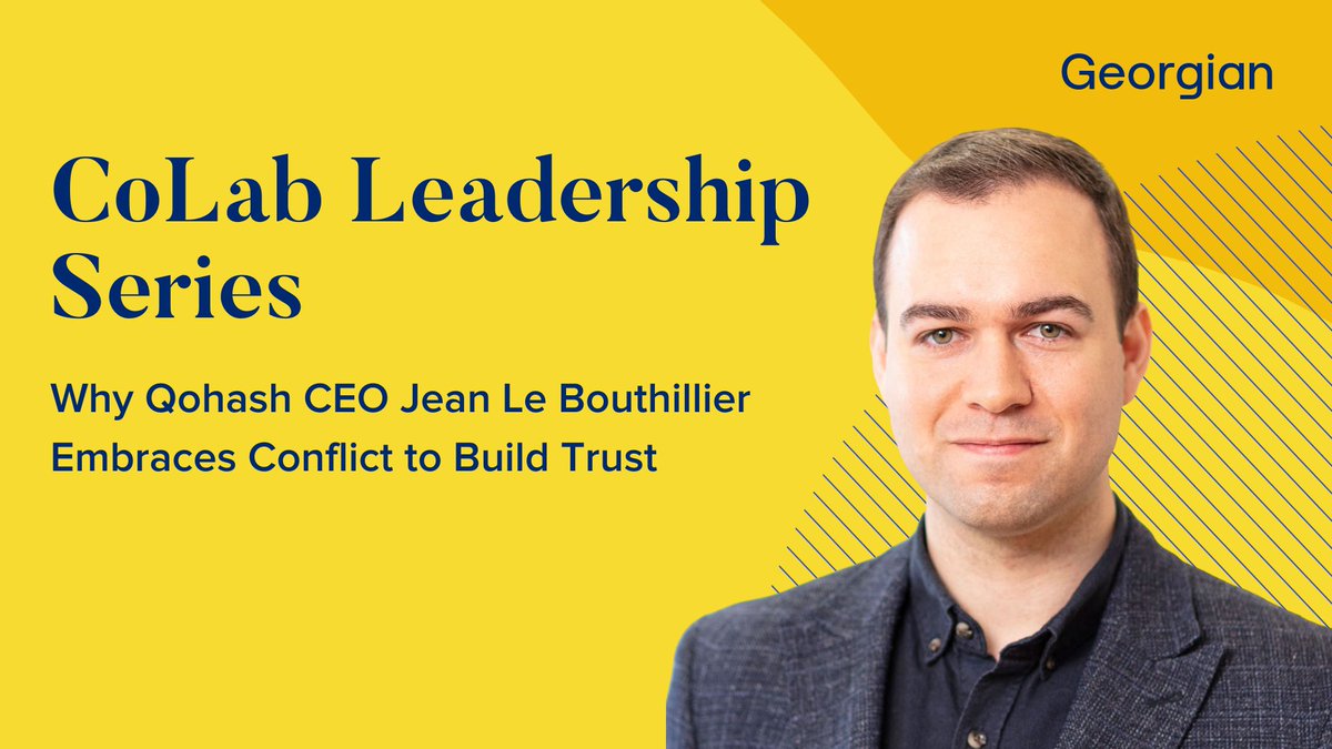 Georgian_io's tweet photo. Learn why @Qohash_HQ CEO @jeanlebout thinks embracing conflict builds a culture of trust, respect and understanding https://t.co/cdDbKCRIkv https://t.co/4c63NRWmnl