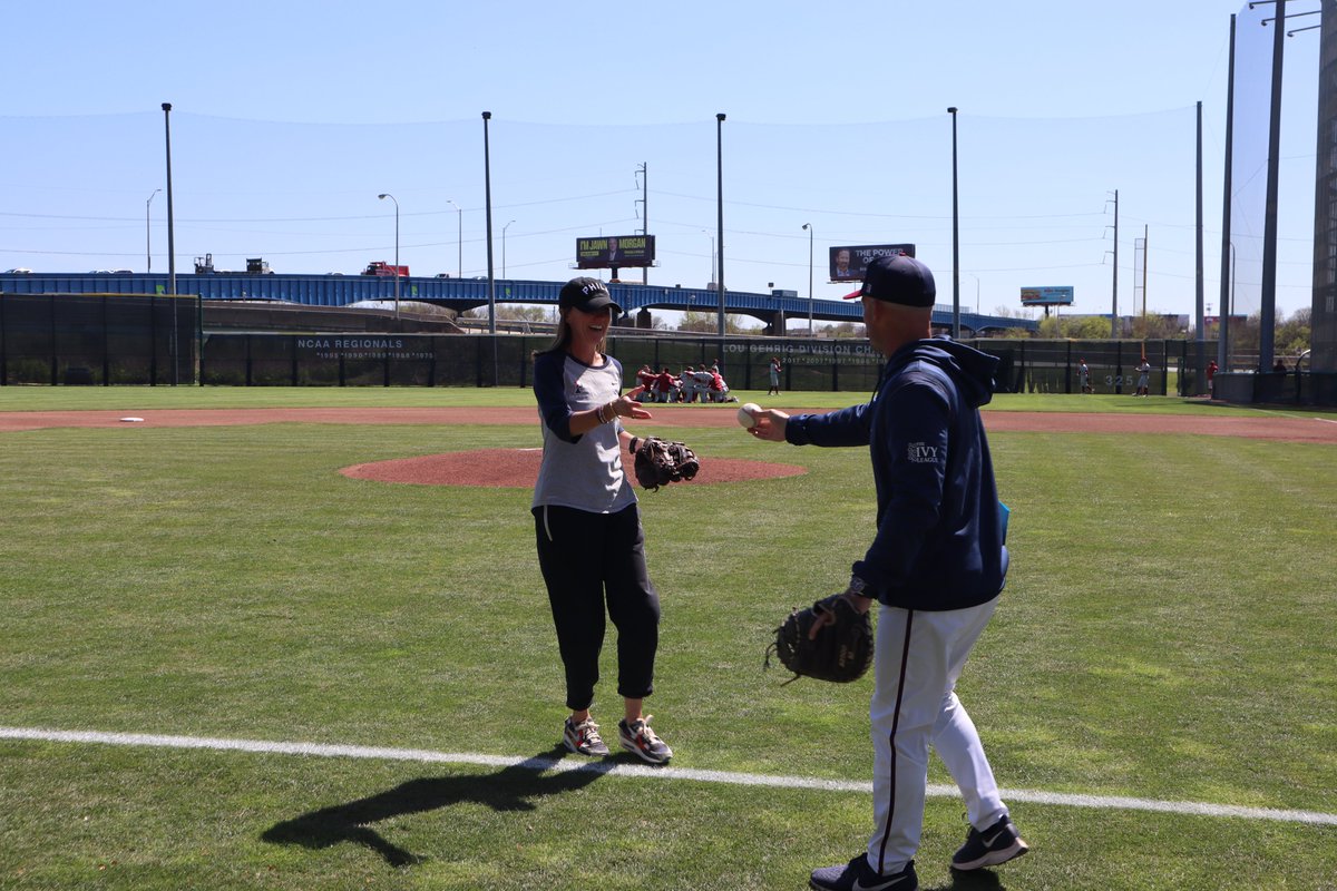 PennBaseball's tweet photo. Thanks for coming out today, @PennFieldHockey Head Coach @ColleenFink14!! 

#QuakeShow x #FinishTheJob https://t.co/LzDHdH1LFF