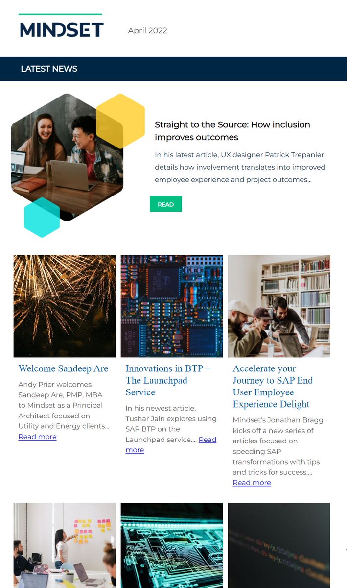 MindsetERP's tweet image. Mindset&apos;s April Newsletter is out! Check our #jobopenings, free #SAPevents and #SAP focused content! resources.mindsetconsulting.com/webmail/855653… #SAPBTP #SAPs4hana #SAPfiori #sapcommunity #sapui5