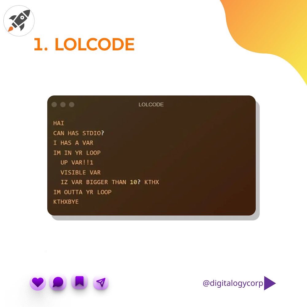 DigitalogyCorp's tweet image. Did you even know that these programming languages exist? 😏
#programming #programminglang #coding #coders #code #codinglanguages #scripting #scriptinglanguages #programming #programminglanguage #programminglife #learnprogramming #programmings #programmingislife