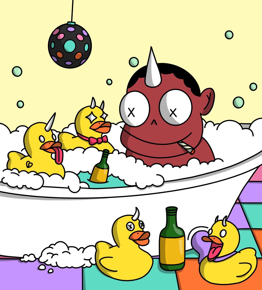 RubberDuckBP's tweet image. Who knew ducks and demons throw the best parties? We're sharing 3 GL spots for our fellow party lovers @HellofapartyNFT

💛 Like &amp;amp; RT
💛 Follow @RubberDuckBP &amp;amp; @HellofaPartyNFT 
💛 Winners in 24h