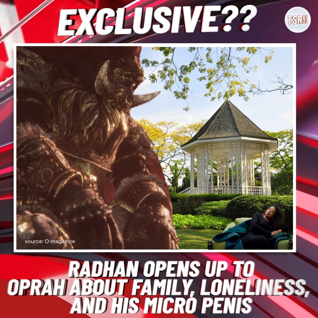totallytoddular's tweet photo. this just in...
Oprah will make it all better, Big R! 
.
.
.
.
#fromsoftware #eldenring #radhan #starscourgeradhan #oprah#videogamer #uglybaby #gamingnews #videogames #videogamenews #gaming #thestarreporrt #gamingjokes #videogamehumor https://t.co/cPdhoGJy97