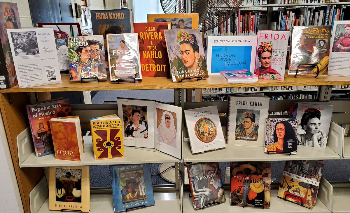 HudsonRivMuseum's tweet image. Looking for a good book? We have some recommendations! The HRM is partnering  with @yonkerspubliclibrary through a grant from the Metropolitan New York Library Council to provide books all about #FridaKahlo 📚

#FridaKahlo #YonkersPublicLibrary #HRMxYPL