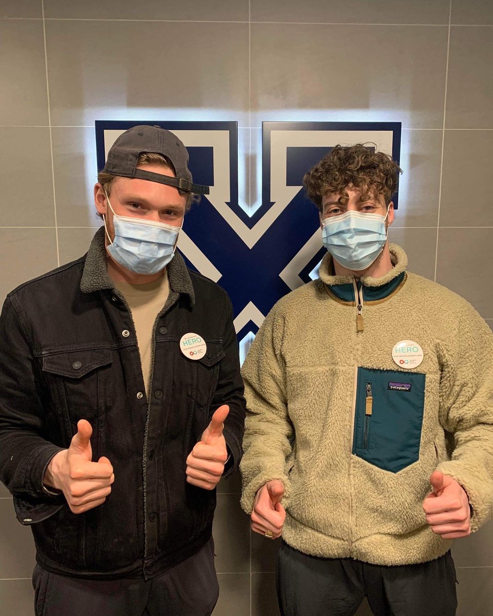 StFXFootball's tweet photo. X-Men Football was proud to support such an important cause.  Here are a few photos of some of our players after they decided to Join Gail's Fight

Please take a few minutes to @joingailsfight. 

Join the stem cell registry today at https://t.co/HBR09nuijb https://t.co/eaACuF7L9I