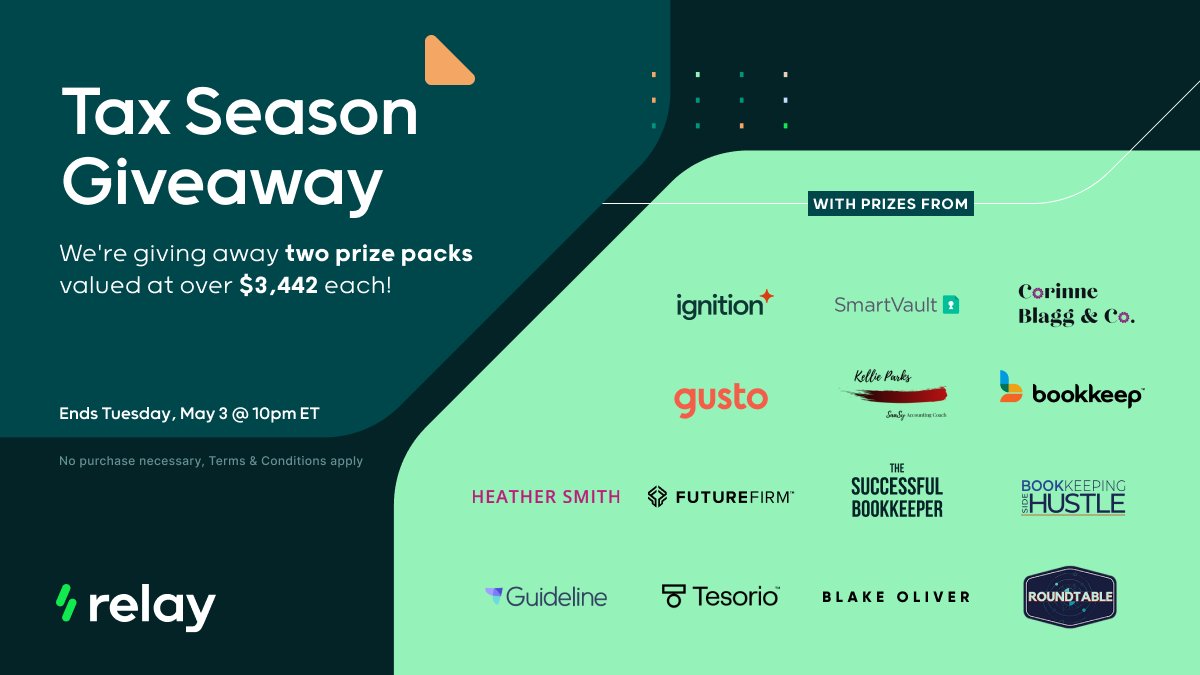 usetesorio's tweet photo. We teamed up with some of our favorite folks from the accounting and bookkeeping space to bring you the biggest Tax Season Prize Pack possible! Both prizes are valued at a minimum of $3,442.
Enter for a chance to win! 👉 https://t.co/86AAPpCWIl
#connectedfinance https://t.co/NYP5thMSDU
