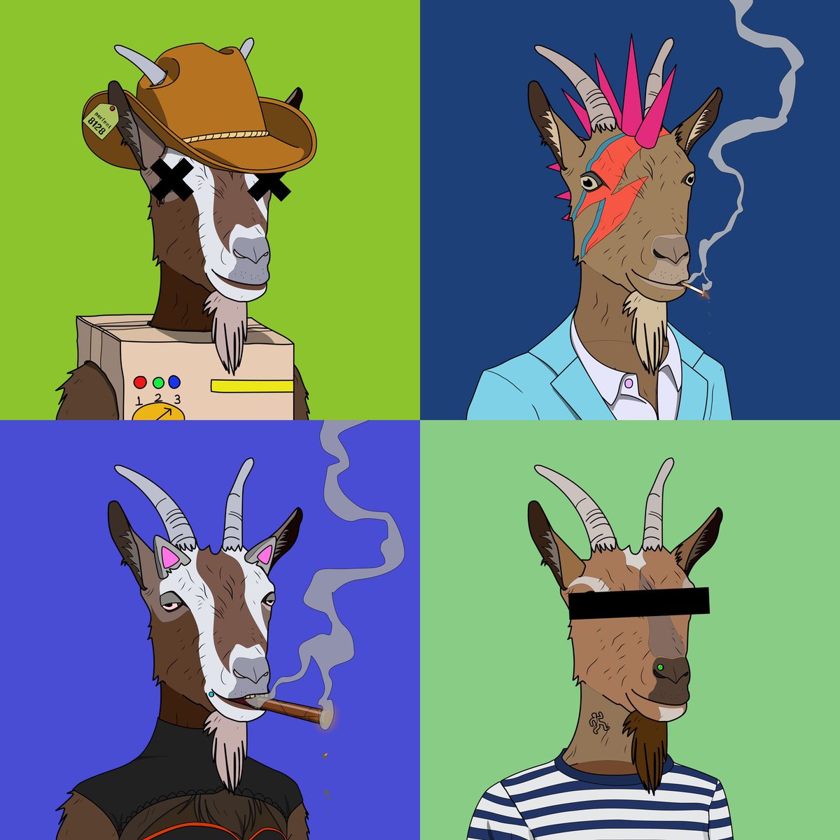 Had to add a couple <a href="/adaGOATS/">GOAT Tribe 🐐</a> to the herd. Don’t sleep on this. Art and community 💯 One of my fav long term holds. #CNFTs