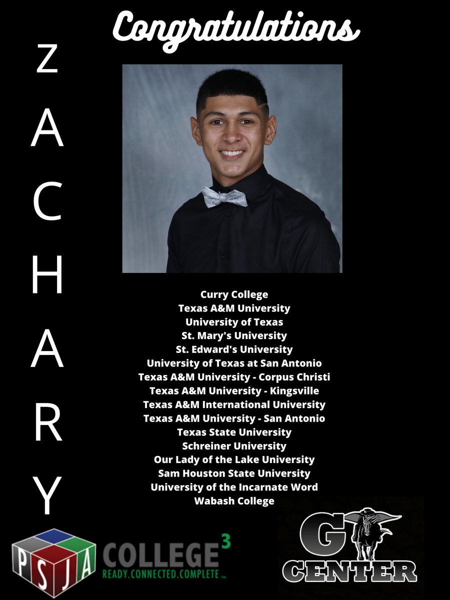 Congratulations Zachary Gonzalez on all your College Acceptances!! <a href="/PSJAISD/">PSJA ISD</a> <a href="/PSJANORTHECHS/">RAIDER NATION</a> <a href="/advisorcgarcia/">PSJA CTS</a>