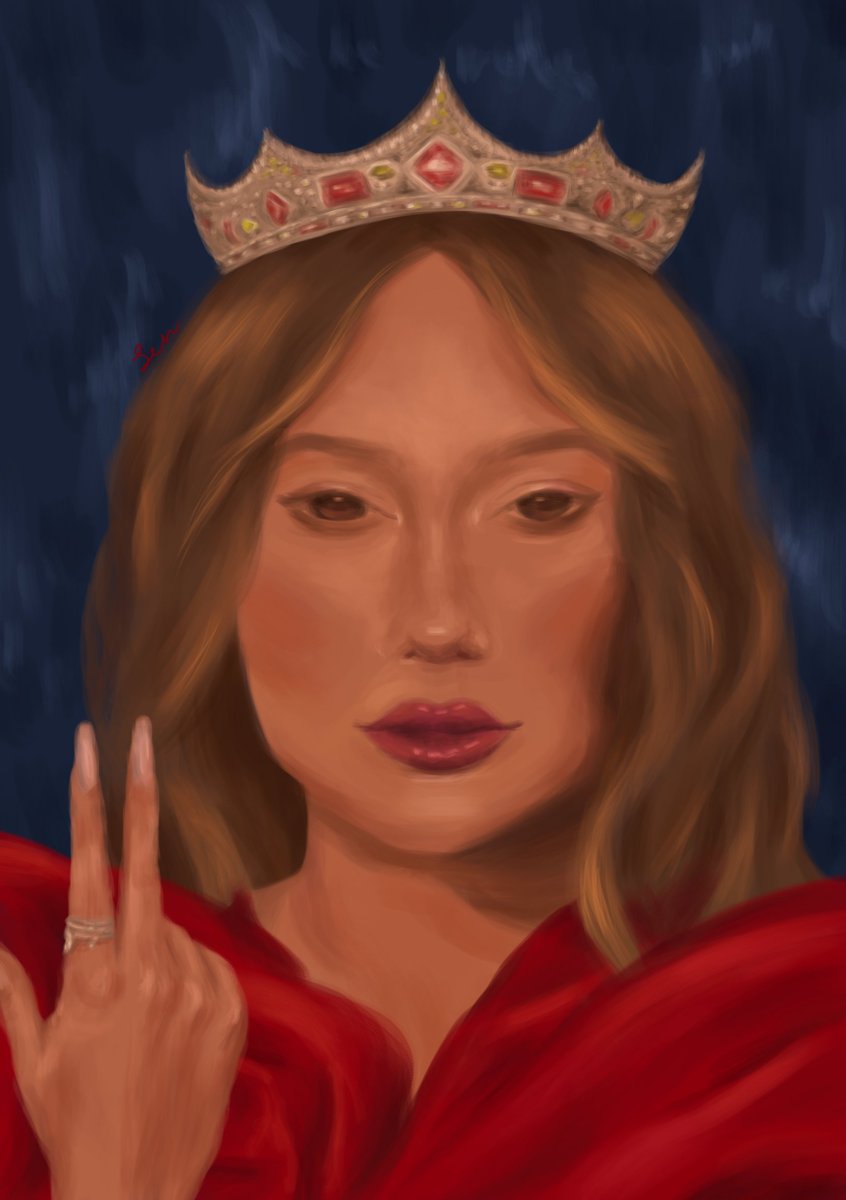 Senmakes1's tweet photo. Doesn't do her justice, but I had to do some fanart of queen @RonelaHajati whose song has been on repeat here for weeks now. Good luck on Tuesday, you will do so great! 🔥 #Eurovision #Albania #RonelaHajati https://t.co/qwKUNNlfEe
