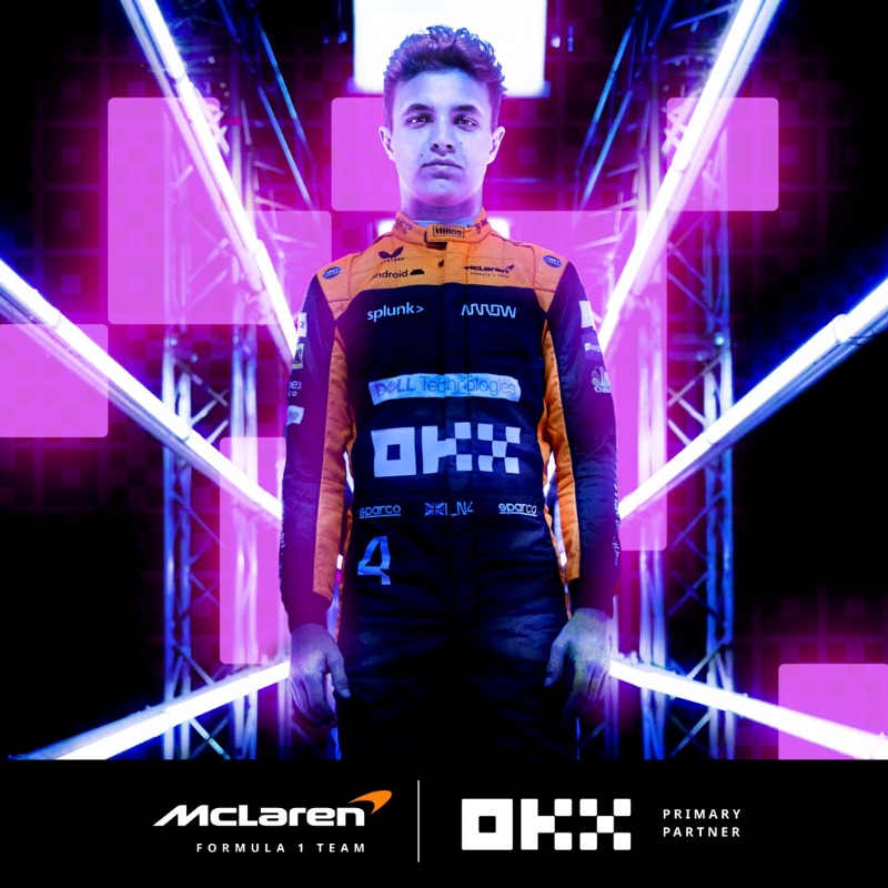 okx's tweet photo. To celebrate our partnership with @McLarenF1, we're giving away a signed helmet &amp; racing overalls from @landonorris + a meet &amp; greet with the man himself!

🏁 Like this post 
🏁 Follow @okx 
🏁 Tag a frd 
🏁 Fill form ⤵️

🔥 RT &amp; tag @okx for a bonus entry

#BetterFuture #GameOn