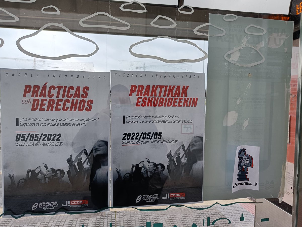 JovenesCCOONa's tweet photo. ‼️ Gogoraezazu, gaur NUPen, 14.00 etan 107 gelan elkartuko gara praktiketan dauden ikasleen eskubideen inguruan hitzegiteko @eemnavarra rekin batera

Zatoz eta atolatu ordaindarien eta praktika duin batzuen alde presioa egiteko ✊🏽 https://t.co/X9r7YDHikj