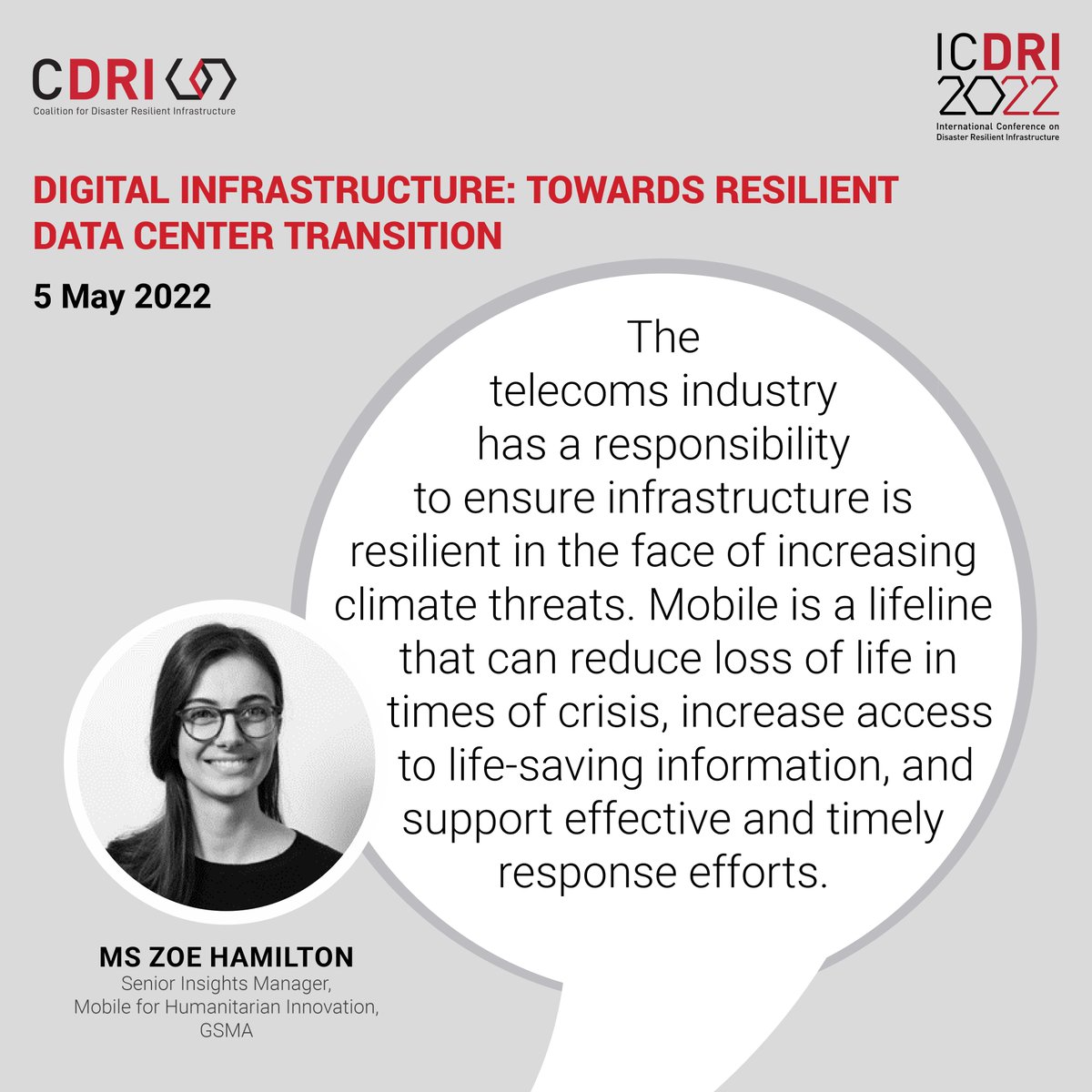 Here's a quick recap of our sectoral forum highlighting challenges and possible solutions for building resilient data centers that can withstand the effects of disasters and climate change at #ICDRI2022 
#resilientinfra