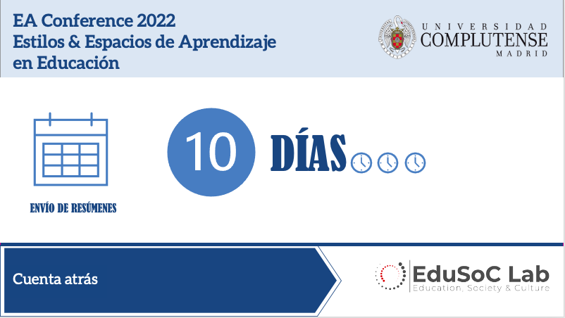 conferenceCSE's tweet photo. ⚠️ATENCIÓN‼️
Solo quedan 🔟 días para el ENVIO de RESÚMENES para el #EAConference
¡No dejes pasar esta ocasión de acudir a un congreso internacional y de publicar en revistas y editoriales de alto prestigio!
Te esperamos
#abstracts #deadline #conference #research #authors https://t.co/sNUvgaRHx9