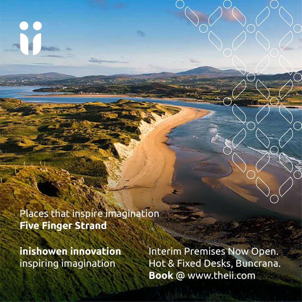 theiicom's tweet photo. Our location in #Inishowen gives our #imagination plenty of fuel for #inspiration. This creates a wonderful #WorkLifeBalance for our #entrepreneurs. One such location is the #FiveFingerStrand. Join ii or book a #HotDesk at https://t.co/elyEmsvkKh 
#InspiringImagination https://t.co/S9AcSFXxSM