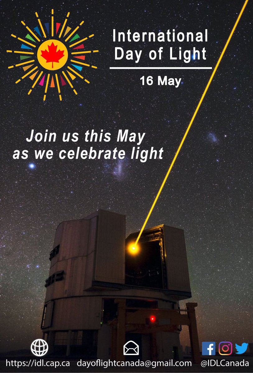 IDLCanada's tweet photo. Want to know why we have a day dedicated to celebrating the importance of light? 

Follow us throughout May as we explain how light plays a big role in our lives! https://t.co/pRV9IJz84U