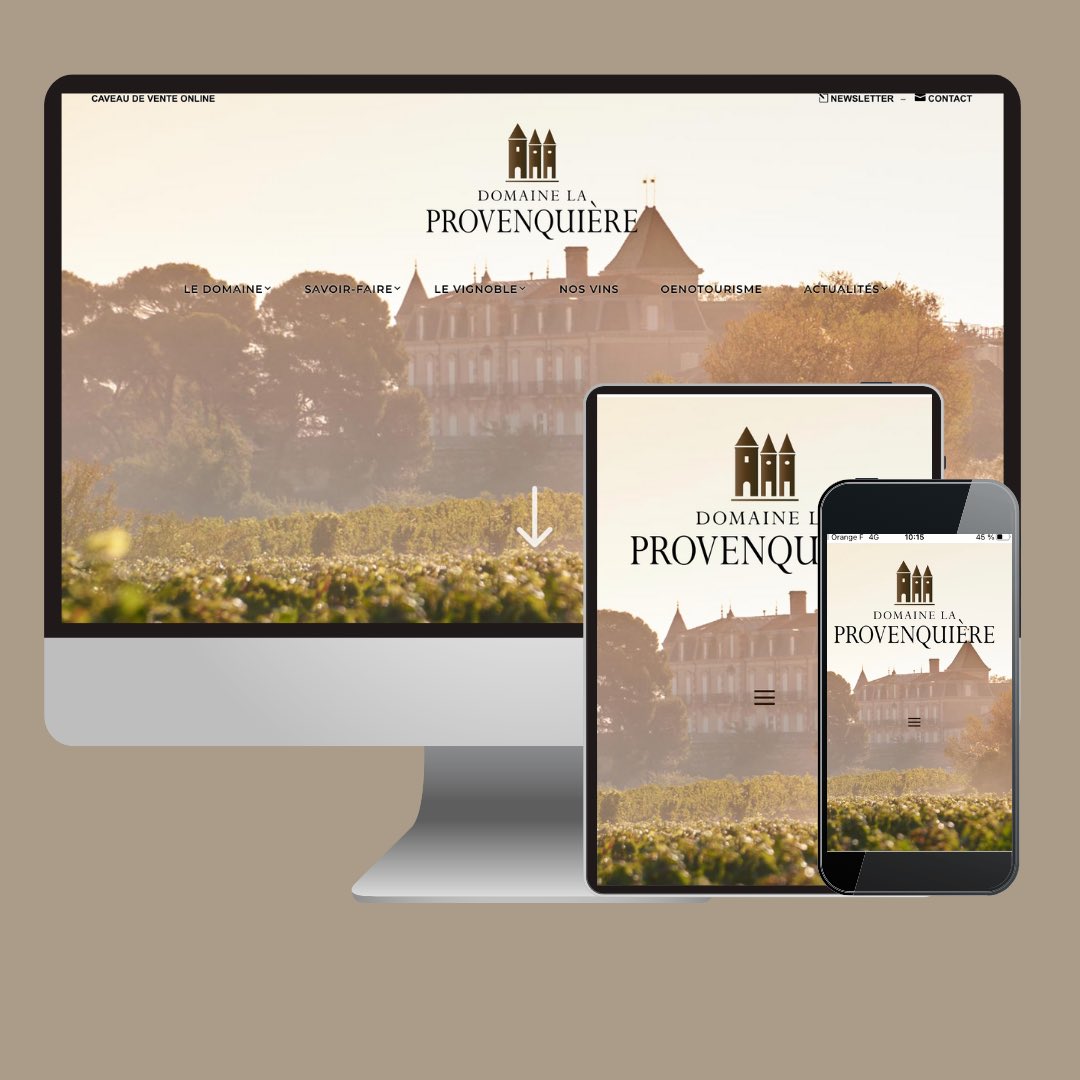 - COMMUNICATION -

Toute l’équipe du Domaine la Provenquière est heureuse de vous annoncer le lancement de son nouveau site internet et de sa e-boutique 

Retrouvez nous sur ➡️ provenquiere.com ⬅️

Merci à <a href="/smas34/">Sebastien Mas</a> agence Dolikom !