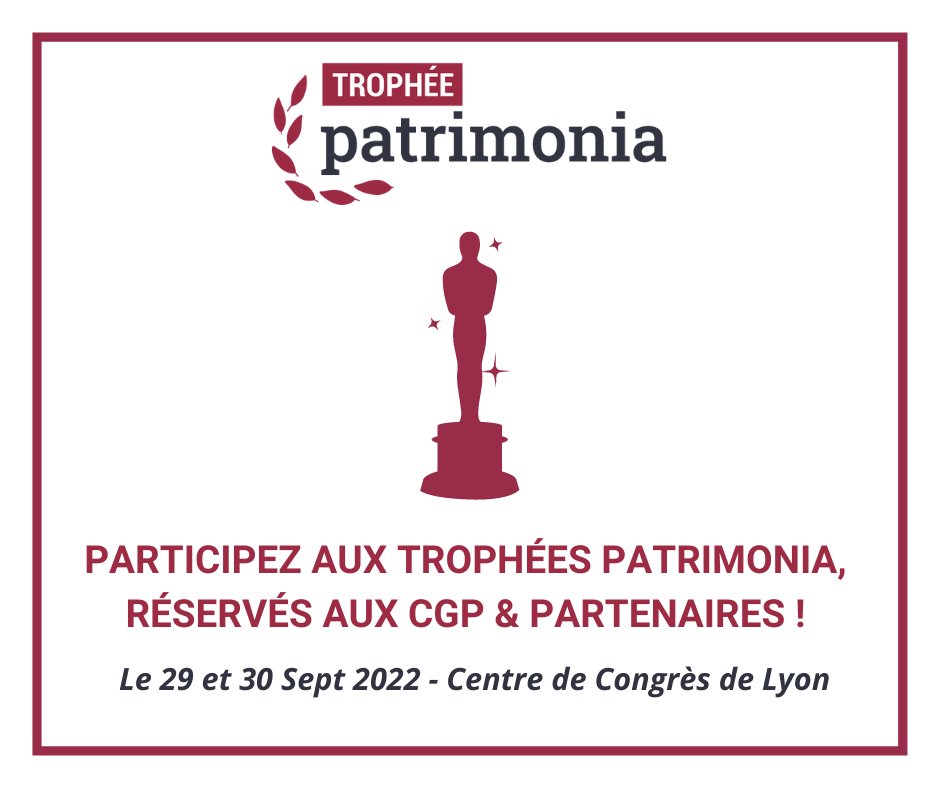 ⭐Il est temps de briller ! ⭐
La Convention Patrimonia organise une remise de prix en direction des CGP et de ses partenaires-exposants. 🏆
5 trophées pour mettre en avant vos réussites ! 🚀

📌Pour participer aux trophées et découvrir les 5 prix : lnkd.in/eCrF5M7p