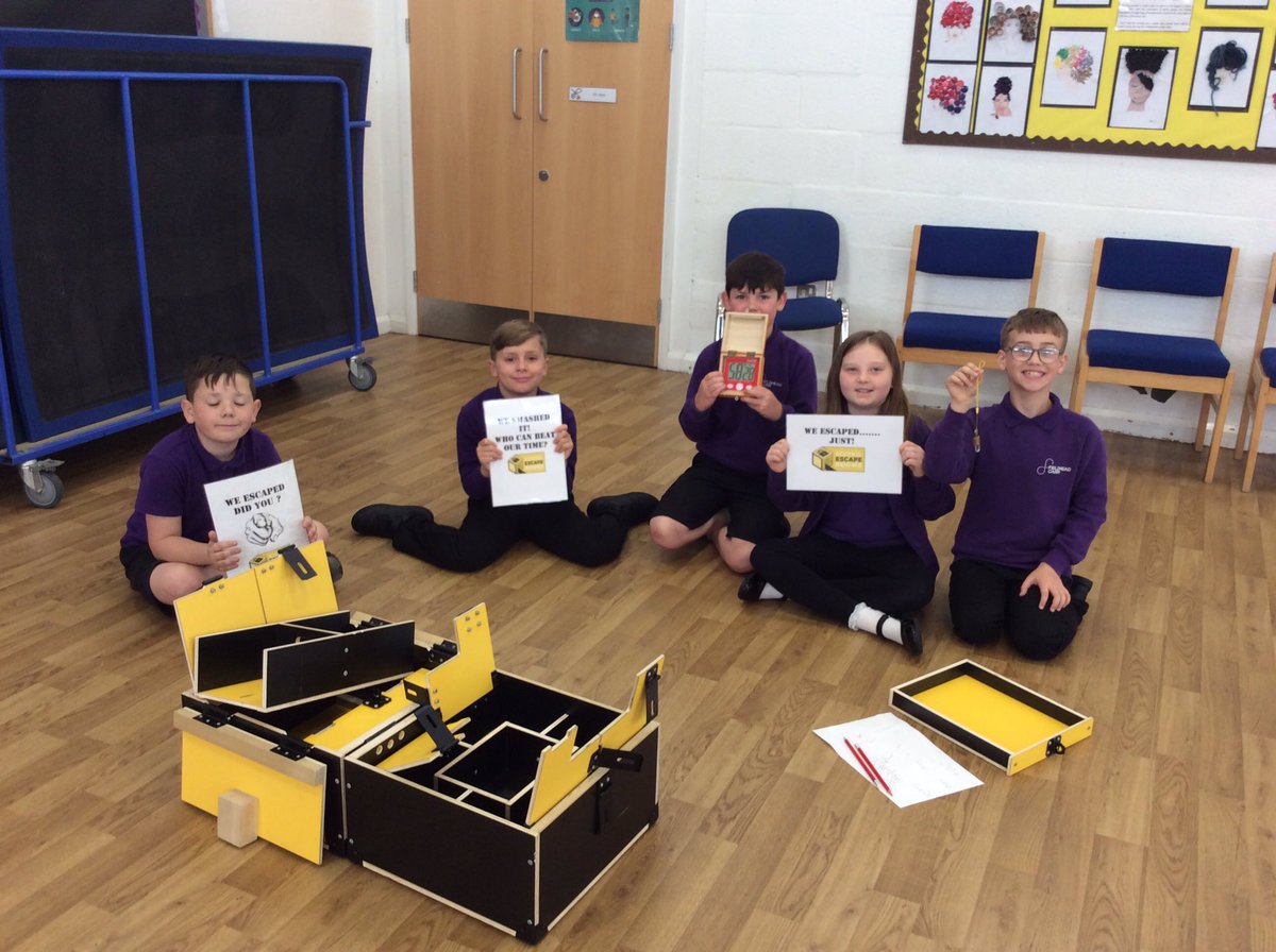 It’s Maths Day and Y4 are in the escape room. Using their skills and knowledge they are working hard to solve the puzzles. #mathsday #lovetolearn