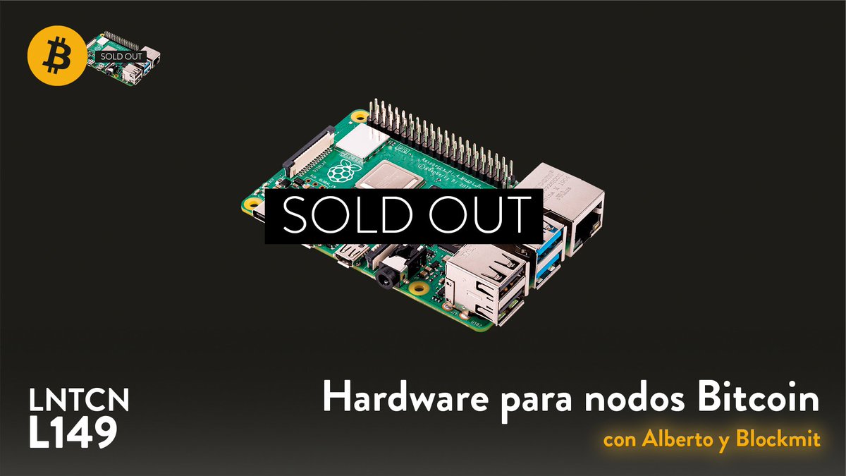 lunaticoin's tweet photo. L149 - Sin Raspberry Pi4 ¿qué hardware utilizo para mi nodo #bitcoin? junto a @Albercoin y @blockmit_com 
1/ En el pod tratamos: 
- Qué hacer sin RPi4
- Nodos virtualizados
- SBCs alternativas
- MiniPCs, Laptops y PCs
- Especificaciones

Ya disponible
🟡 https://t.co/GQfhgfat9T https://t.co/fP0xZxBE9p