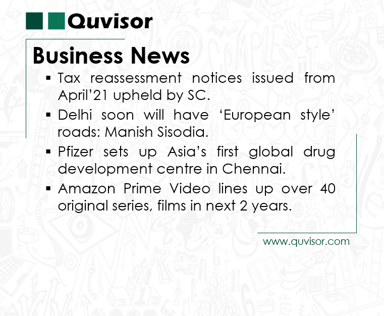 quvisorglobal's tweet photo. Business News updates : May 05, 2022
#Business #startups #success #marketing #businessowner #smallbusiness #digitalmarketing #India #taxnotice #delhi #europeanstyleroads #manishsisodia #deputychiefminister #pfizer #drugs #chennai #amazonprimevideo #webseries #films https://t.co/3GPMaqA8Qd