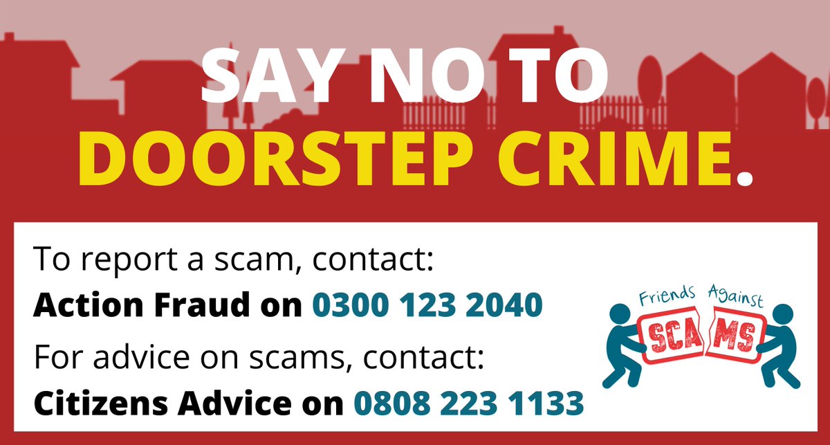 bhamts's tweet photo. #DoorStepSales Thinking of having work to your home? Don't agree to work where caller says only in area today could be #RogueTrader don't feel pressurised. #ScamAware #BrumTS https://t.co/irdb1QG61F
