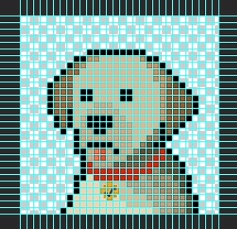 In case you're wondering. Yes, our Radog pixelart is a hand-filled pixel cluster design. Here's a sneak preview in the original design. View all at app.radogs.tech $XRD #Radix #radixnft #NFT