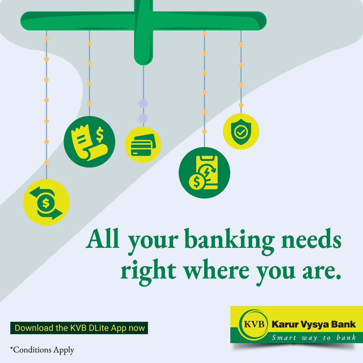 KarurVysyaBank_'s tweet photo. Lying on the couch? Out shopping? Putting your baby to sleep? Don’t let your banking needs take you away from what you do.
Download the DLite app, now:
https://t.co/humkmunPB0
#KVB #KarurVysyaBank #SmartWayToBank #Bank #Banking #OnlineBanking #SafeBanking #DLite #AppBanking https://t.co/VeHyRFcRPq